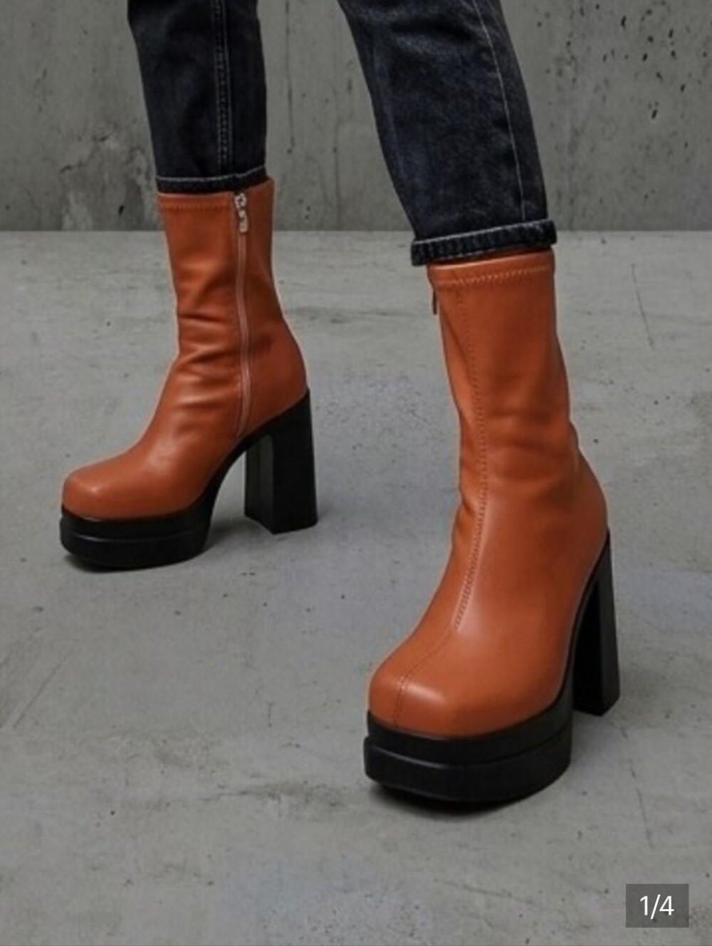 Brown Platform Boots